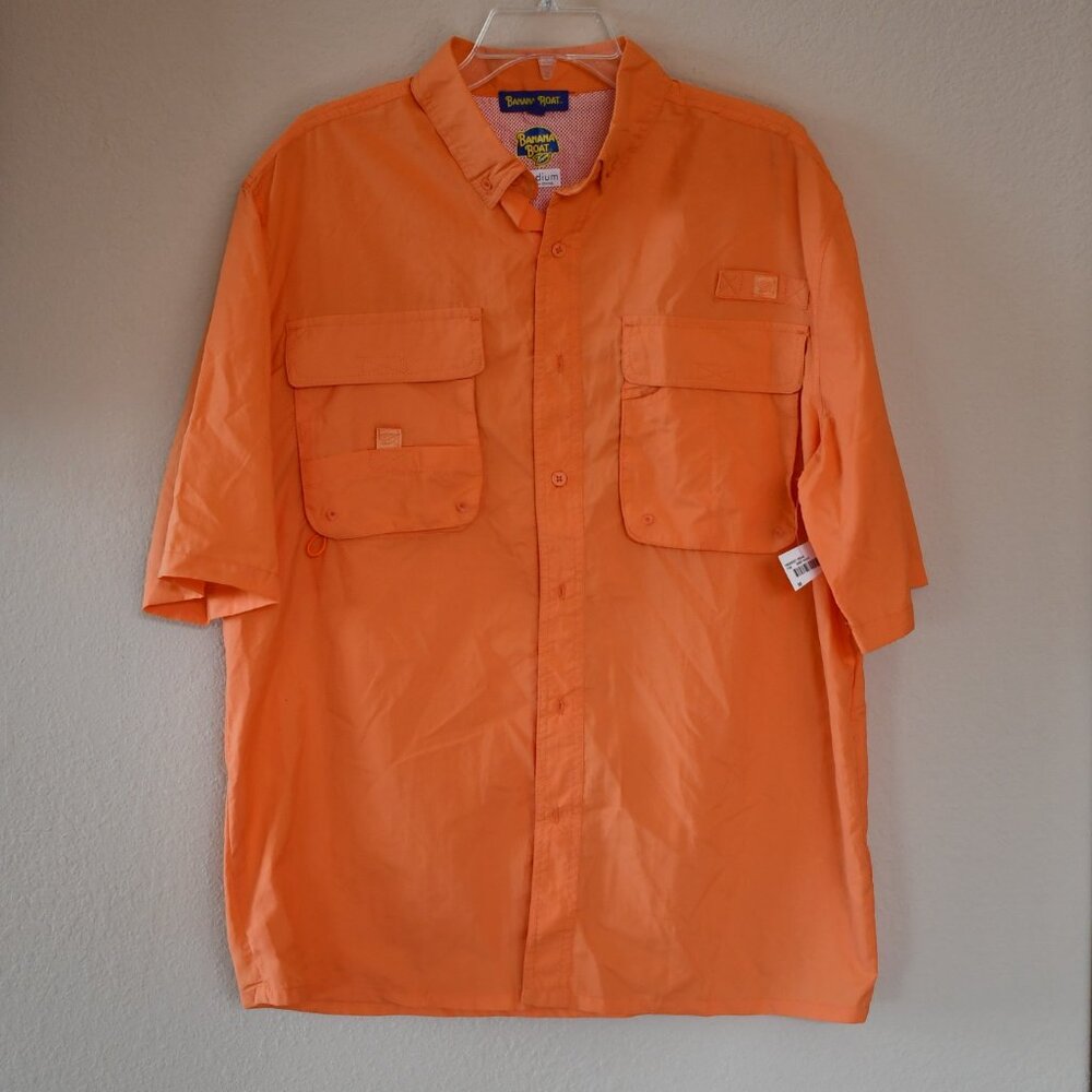Banana Boat UPF 40+ Sun Protection Outdoor Fishing Shirt Short Sleeve Vented $70